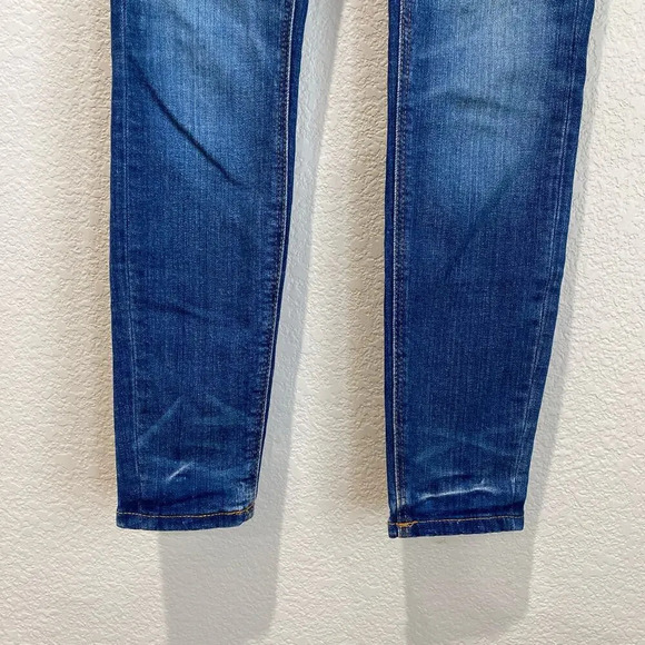 ZARA The Skinny Jeans Medium Wash Mid Rise Whiskering Size 25 - Picture 6 of 8